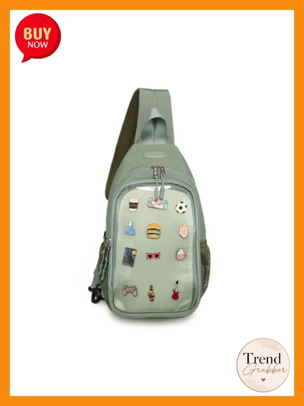 Kawaii Oxford Ita Bag Display Backpack Pin Chest Pack Hiking Daypack